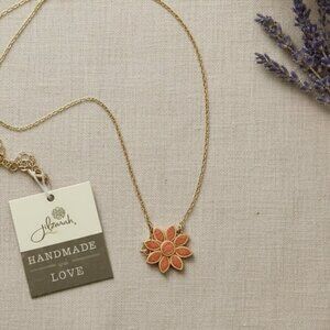 Jil Zarah Sunflower pendant Necklace gold tone Phoenix